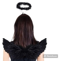 Angel Feather Wings &amp; Halo Ring Headband Costume Prop Cosplay Adult Teen... - $11.87