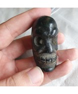 Ancien pendentif crâne sculpté en pierre de jade de la dynastie chinoise... - $52.23