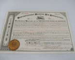 Masonic Certificate Northwestern Aid Association Membership Dated 1883 S... - $58.04
