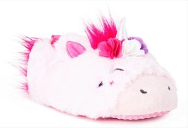 Floreale Unicorn Rosa Felpa Pantofole Casa Scarpe Nwt Bambino Taglie 5-6 7-8 O - £5.59 GBP+