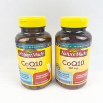 TWO New Nature Made CoQ10 400mg 90 Softgels Sealed 10/24 9/25 - £35.17 GBP