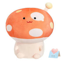 32cm Stuffed Mushroom Throw Pillows Plant Plush Toys Kawaii High Quality Soft Ca - £5.60 GBP