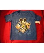 WDW Mickey Donald Goofy Pluto Screen Art Boys Blue TShirt Size 18 Months... - £9.83 GBP