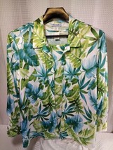 2PC Women&#39;s XL Long Sleeve/Tank Button Collar Over Hawaiian Flare Green ... - £18.24 GBP