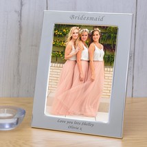 Personalised Engraved Bridesmaid Silver Plated Photo Frame Bridesmaid Gi... - £12.51 GBP