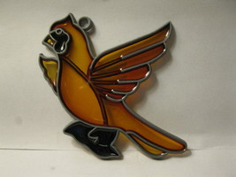 vintage 4&quot; Metal Suncatcher - Orange Bird - £4.86 GBP