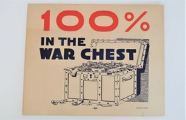 WW2 Advertising for War Bonds 100% in the War Chest Rare Ephemera Albany NY - £39.10 GBP