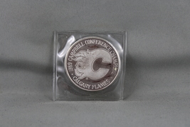 Calgary Flames Coin (VTG) - 1989 Campbell Conference Champions - Stamped... - $75.00
