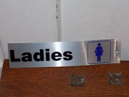 Vintage 8” x 2” Ladies Restroom Self Stick Sign NOS - $276.80 MXN