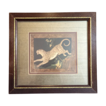 Vintage Carolina Mirror Print Jaguar Jungle Animal Matted and Framed 12x13 - $44.88