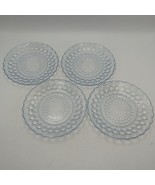 Vintage Anchor Hocking Ice Blue Glass Bubble Salad / Bread Plates 6.75” ... - $11.87