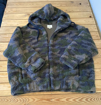Aerie Offline Women’s Fleece Hooded Camouflage jacket size XL Green BT - £23.29 GBP