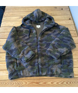 Aerie Offline Women’s Fleece Hooded Camouflage jacket size XL Green BT - £23.31 GBP