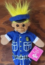 Vintage Russ Troll Doll Police Officer Policeman Puppet Yellow Hair NWT - £12.02 GBP