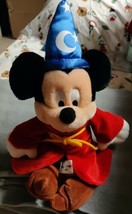 Walt Disney World Parks Mickey Mouse Sorcerer Fantasia Plush 13” - £12.32 GBP