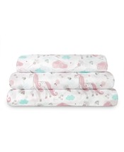 Tadpoles 3 Piece Unicorn Bedding Sheet Set Size Twin Color Pink - £53.41 GBP