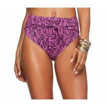 Jessica Simpson PINK SNAKESKIN Snakecharmer Bikini Swim Bottom Size S Tie Belt - £14.76 GBP