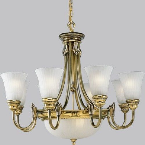 Primary image for Victorian-era Details Antiqued Patina Finish Brass Chandelier Light P4110-37