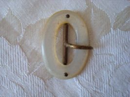 Antique Mother of Pearl ~ Shell Buckle ~ Oval - $9.00