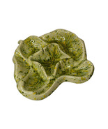 Vtg MCM Large Green Yellow Speckled Splatter Divided Ceramic Ashtray 10 ... - $47.93 CAD