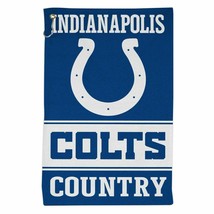 INDIANAPOLIS COLTS ALL PURPOSE GOLF TAILGATE TOWEL 16&quot;X25&quot; NEW &amp; LICENSED - £11.37 GBP