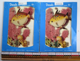 Vintage Lot of 2 Meyercord Decals X311D Fish Coral 4 3/4”x 6 1/2” NOS - £8.35 GBP