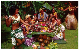 Don the Beachcombers world famed luau Feast of the Islands Hawaii Postcard - £7.08 GBP