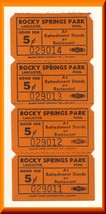 4 Rocky Springs Amusement Park  Tickets, Lancaster, Pennsylvania/PA/Penn - $6.00