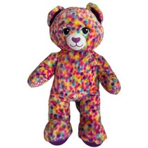 Build A Bear Plush Rainbow Confetti Leopard Kitty Cat 16&quot; Stuffed Animal... - $20.37