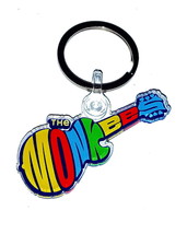 The Monkees retro promo KeyChain mini color guitar logo - $12.47