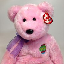 Ty Buddy Eggs Pink Teddy Bear Plush Beanie Buddies Stuffed Animal Bean B... - $29.99