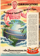 Vintage 1944 WWII Air-Com Communications Products Print Ad Advertisement - $6.17