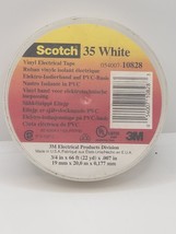 3m Scotch 35 White Vinyl Electrical Tape 7 Mil, 3/4&quot; X 66&#39; - £7.39 GBP