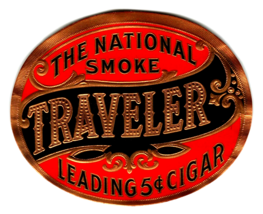 Traveler Cigar Box Label Original Vintage Gold Embossed Tobacco National... - £9.70 GBP