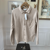 NWT Goodfellow Beige Wide Rib Button Up Cardigan Collar S - $25.20