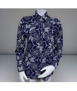 Wrangler Western Pearl Snap Shirt Womens M Retro Blue Bandana Long Sleev... - $23.98