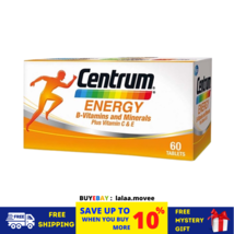 5 Box New Centrum Energy B-Vitamins and Minerals + Vitamin C &amp; E 60&#39;s Free Ship - £84.71 GBP
