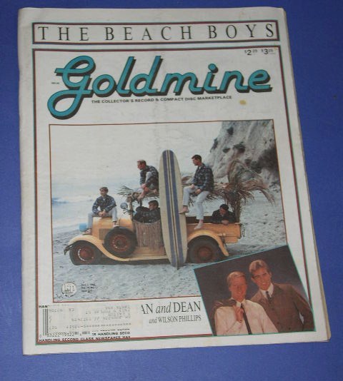 Primary image for BEACH BOYS GOLDMINE MAGAZINE VINTAGE 1990/BRIAN WILSON