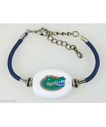 Fenton Collegiate Logo Leather Cord Bracelet Florida Gators Milk Glass N... - £34.11 GBP