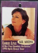 LORIE LINE -1998 OPEN HOUSE TOUR - ORIGINAL TOUR CONCERT LAMINATE BACKST... - $20.00