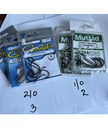 4 pack /two- Mustad 32808np Size 3/0 /two size 2/0 Live Bait Hooks - £20.49 GBP