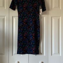 LuLaRoe Julia Dress XXS Multicolor Geometric Knee Length Casual - $272.41 MXN