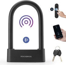 Smart Bike U Lock Fingerprint Bike Lock App Remote Unlock Heavy Duty Bic... - £71.23 GBP