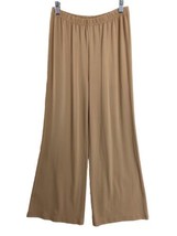 NWT Bob Mackie Wearable Art Tan Pants Size XS Wide Leg Stretch Pull On Slinky - £16.52 GBP