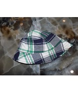 Janie and Jack Layette Green/Blue/White Plaid Bucket Hat Size 6/12 Month... - £10.46 GBP