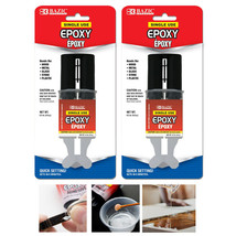 2 Pk Epoxy Quick Adhesive Glue Sets In 5 Minutes Wood Metal Glass Stone ... - $20.99