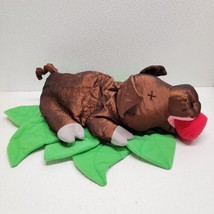 Vintage Hallmark Brown Pig Roast Apple In Mouth Luau Nylon Plush Hat RARE!  - £57.19 GBP