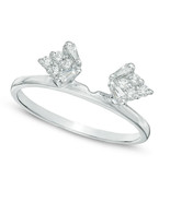 Baguette .35ct Diamantring Schutz Wickel Solitaire Verstärker 14K Vergoldet - $1,467.19 MXN