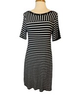 Rafaella Women’s Black &amp; White Striped Dress Size M 100% Cotton - £12.03 GBP