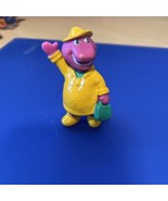 Vintage Barney the Dinosaur Rain Coat PVC Figure or Cake Topper 1993 Lyons - €8,28 EUR
